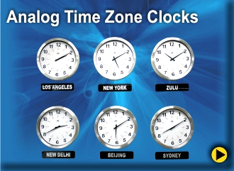 BRG Analog Time Zone Clock, Zulu Clock, World Clock, Military Clock, World Time Zone Clock, Military Time Zone Clock